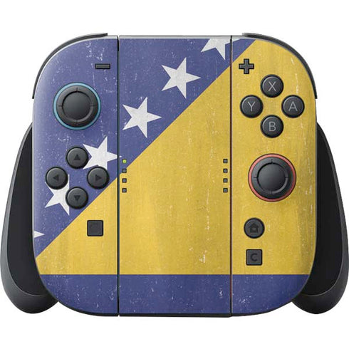 Bosnia and Herzegovina Flag Distressed Nintendo Switch 2 (2025) Joy-Con Controller Skin